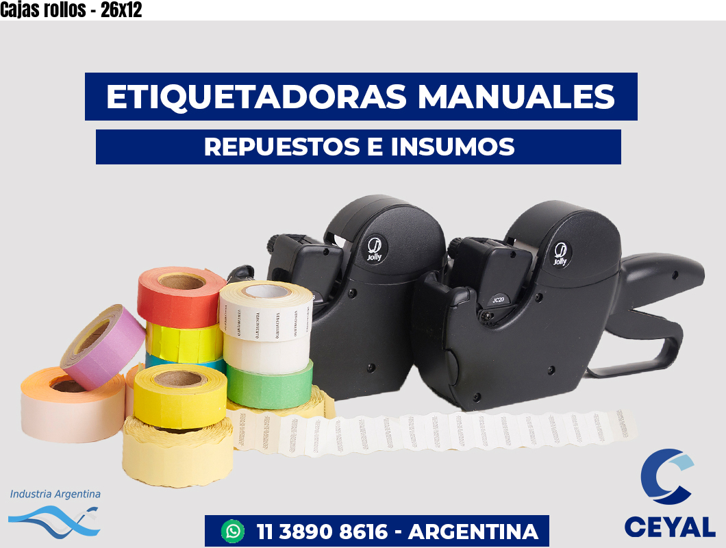 Cajas rollos - 26x12