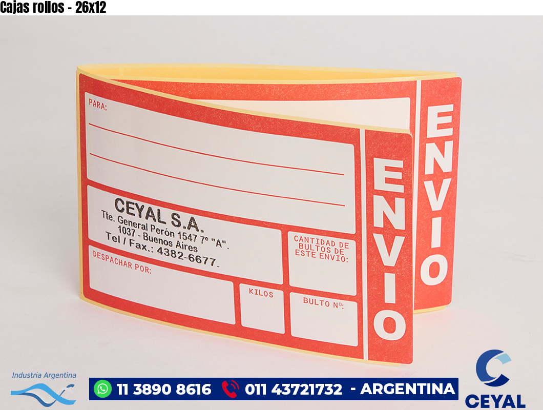 Cajas rollos - 26x12