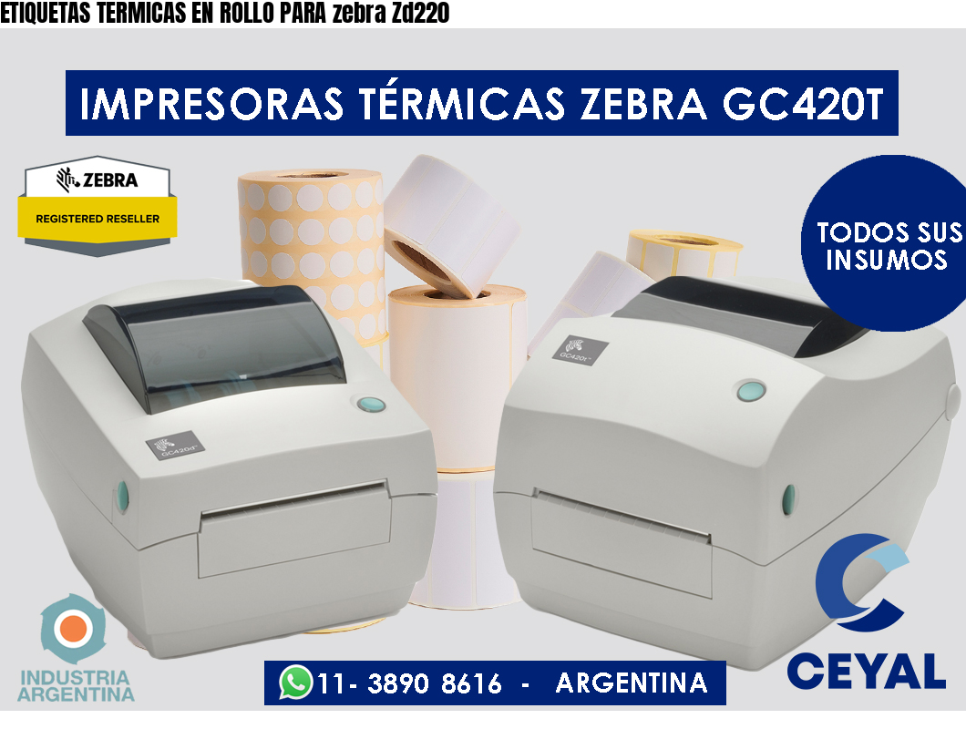 ETIQUETAS TERMICAS EN ROLLO PARA zebra Zd220