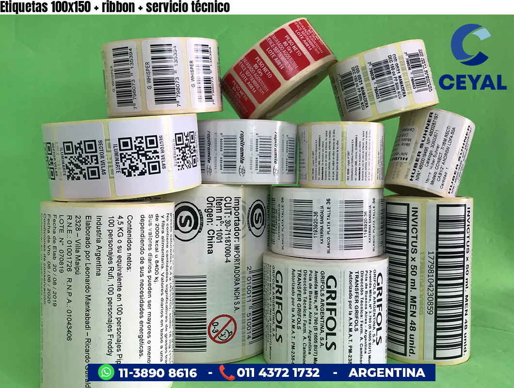 Etiquetas 100x150   ribbon   servicio técnico