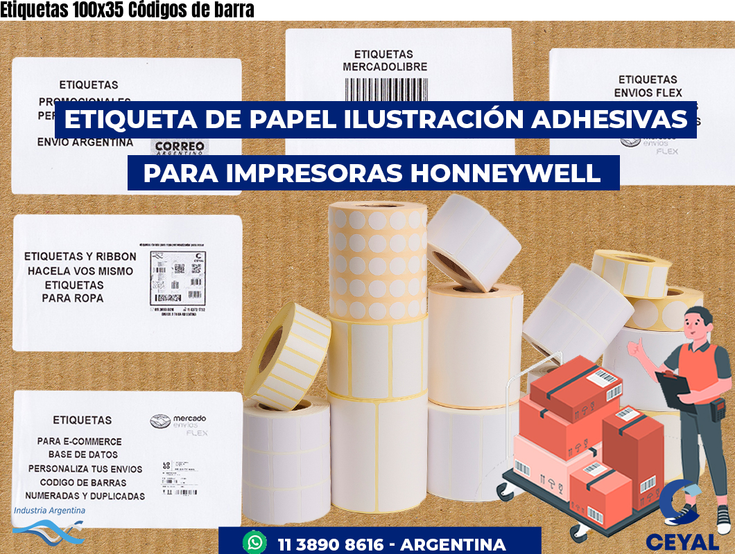 Etiquetas 100x35 Códigos de barra