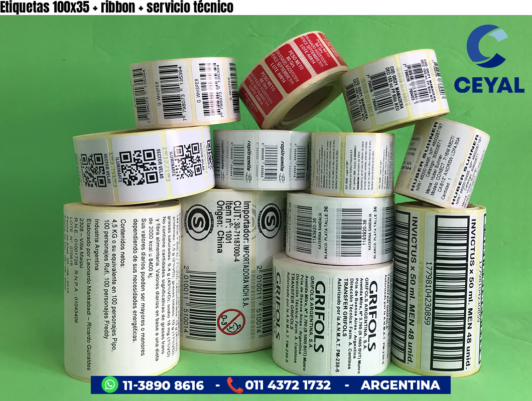 Etiquetas 100x35   ribbon   servicio técnico