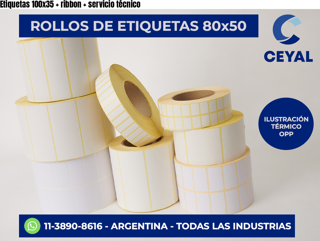 Etiquetas 100×35   ribbon   servicio técnico
