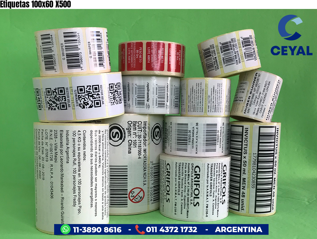 Etiquetas 100x60 X500