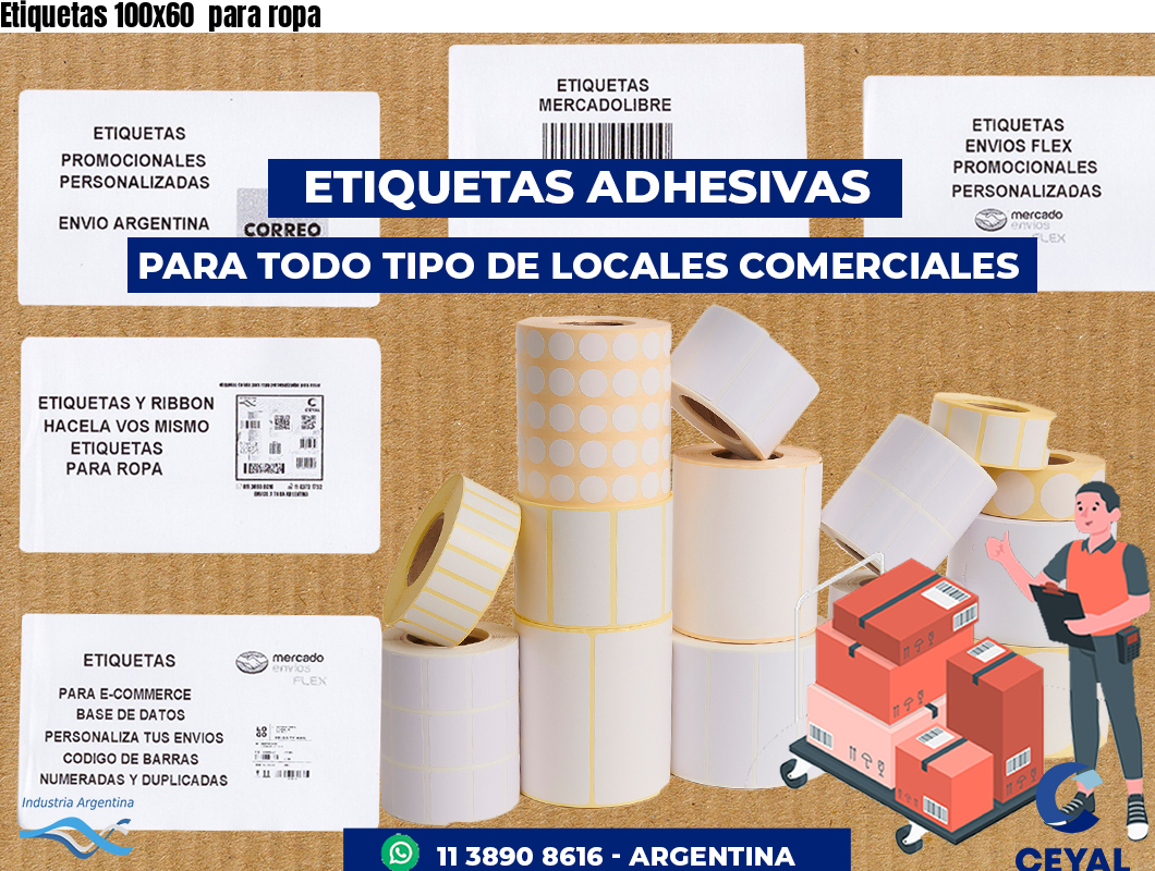 Etiquetas 100x60 para ropa