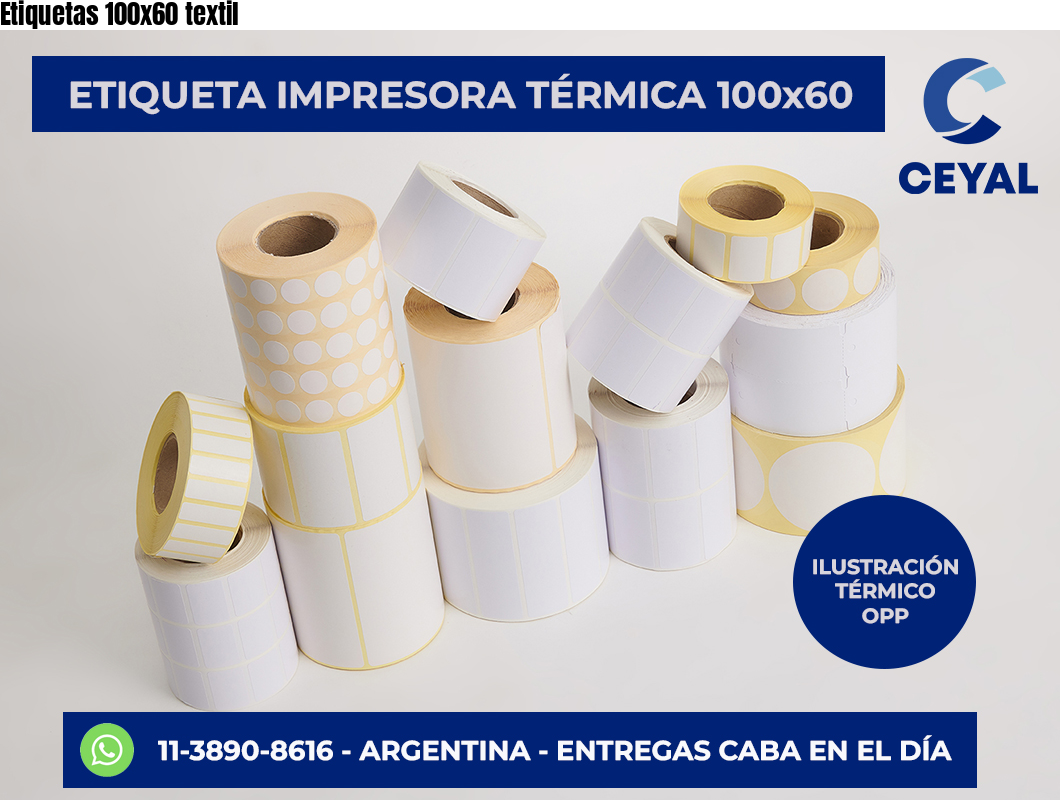 Etiquetas 100×60 textil