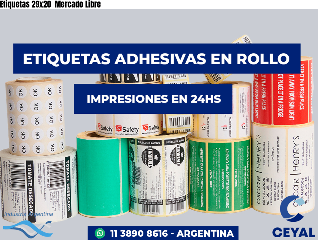 Etiquetas 29x20  Mercado Libre