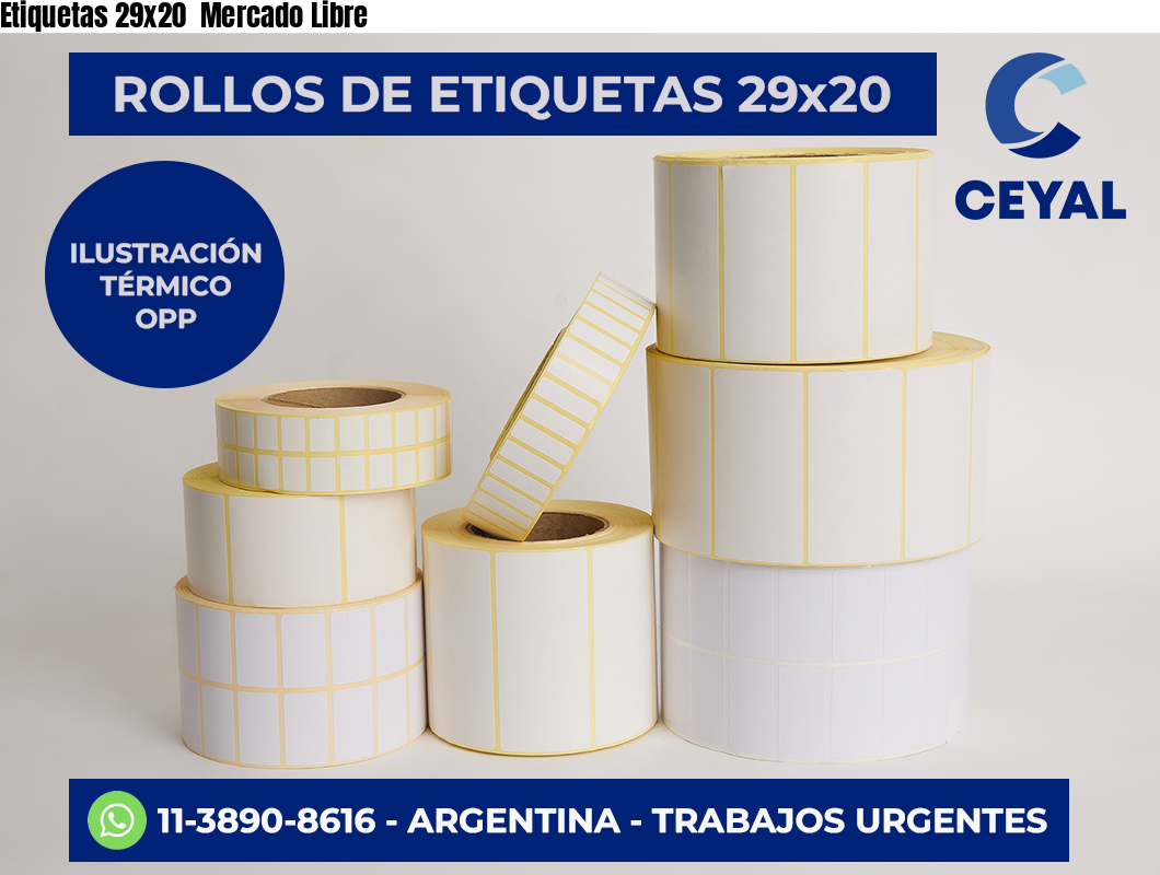 Etiquetas 29×20  Mercado Libre