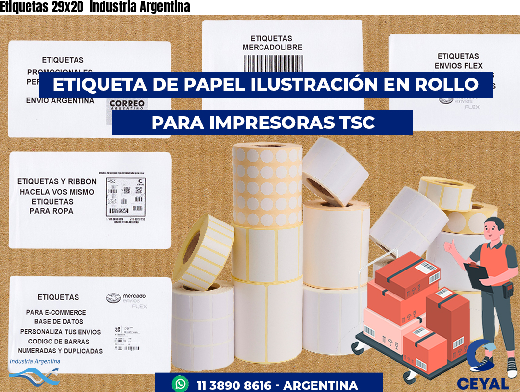 Etiquetas 29x20 industria Argentina