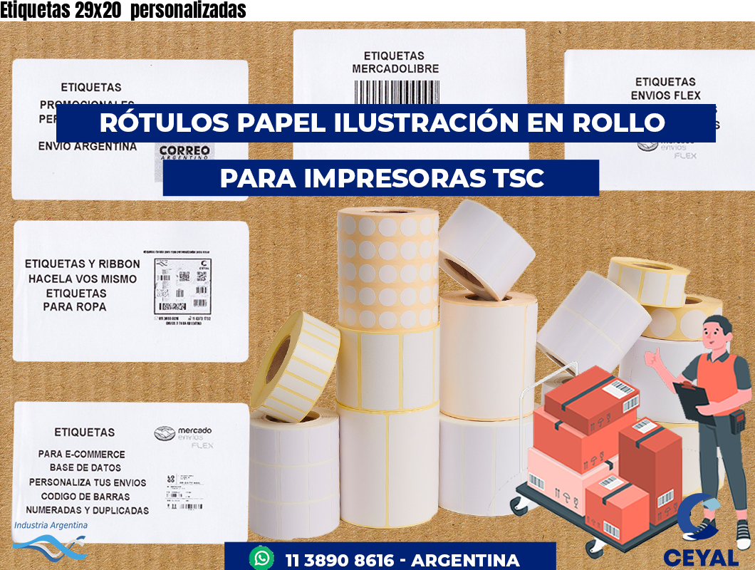 Etiquetas 29x20 personalizadas