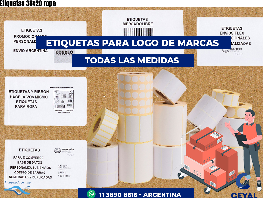 Etiquetas 38x20 ropa