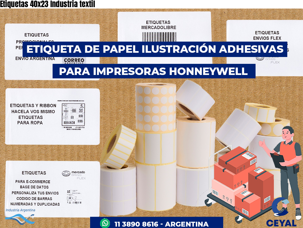 Etiquetas 40x23 Industria textil