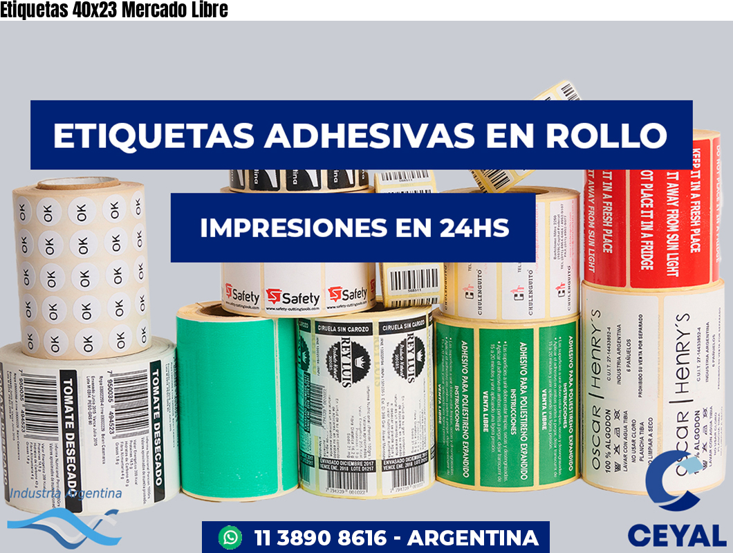 Etiquetas 40x23 Mercado Libre