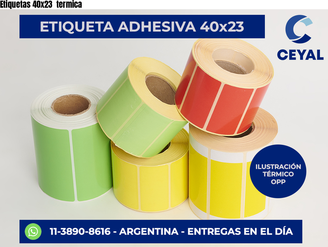 Etiquetas 40×23  termica