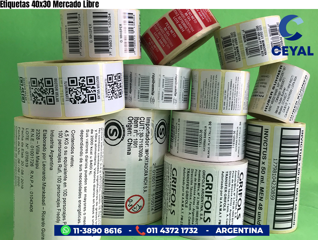 Etiquetas 40x30 Mercado Libre