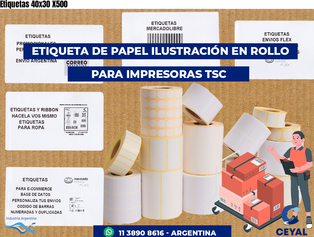 Etiquetas 40x30 X500
