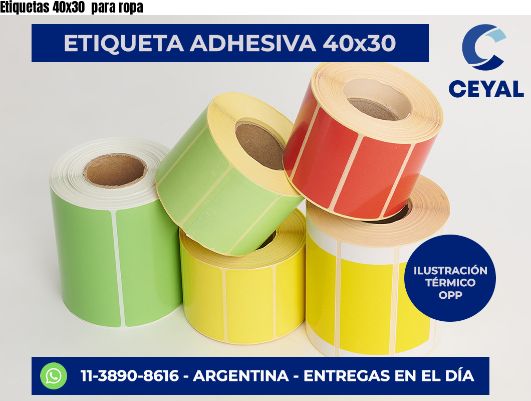 Etiquetas 40×30  para ropa