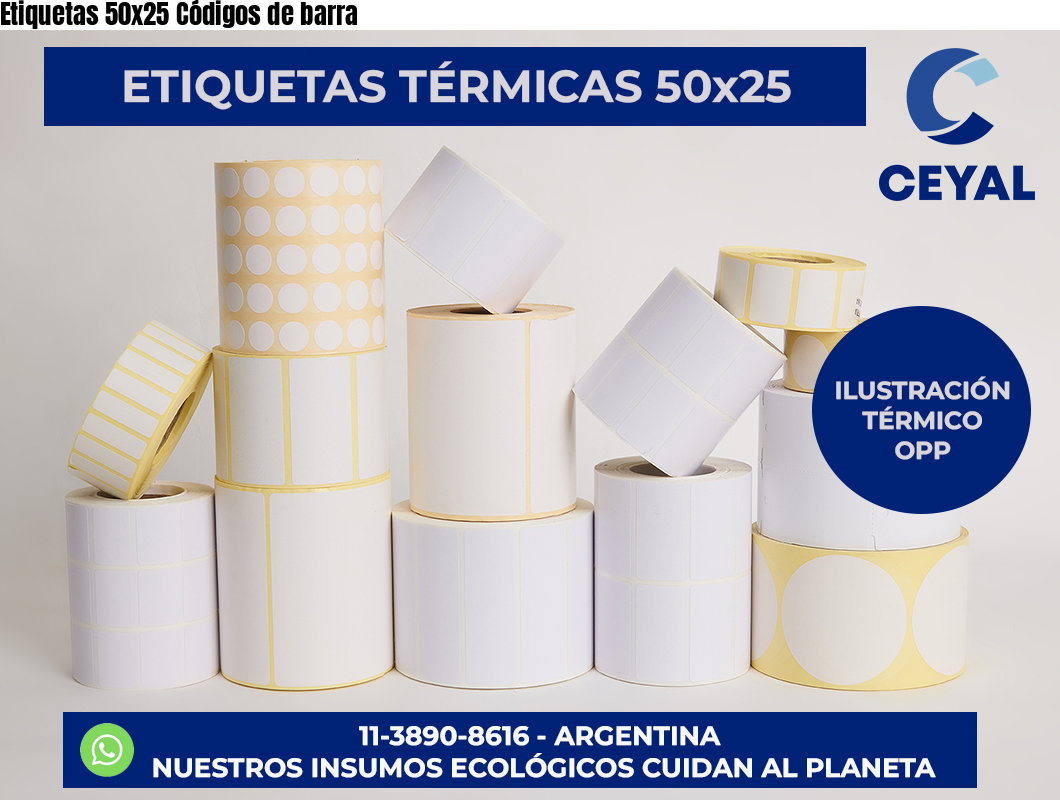 Etiquetas 50×25 Códigos de barra