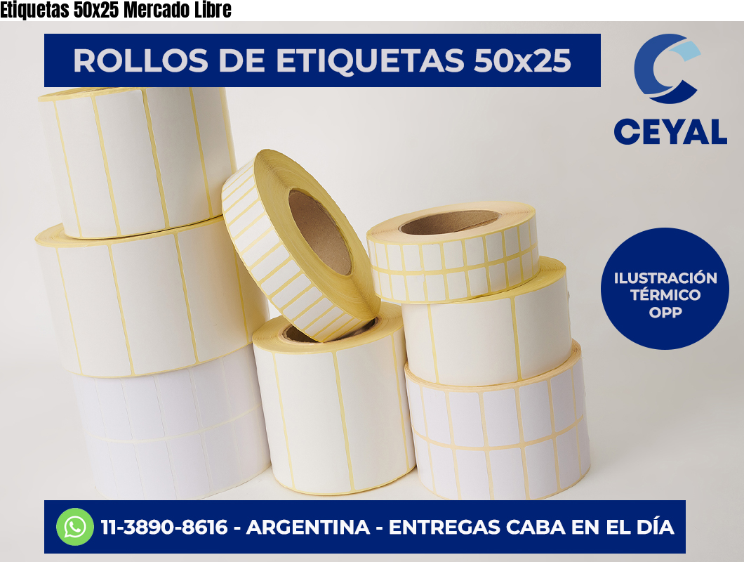 Etiquetas 50×25 Mercado Libre