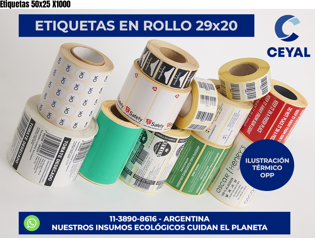 Etiquetas 50×25 X1000