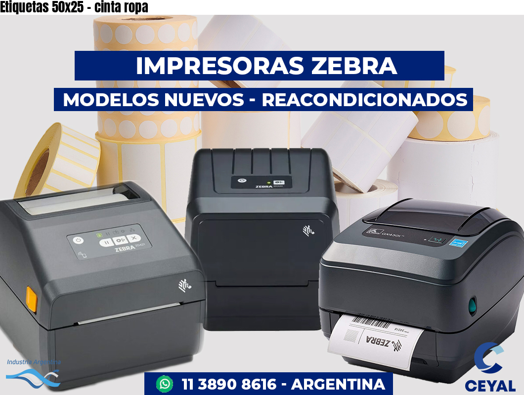 Etiquetas 50x25 - cinta ropa