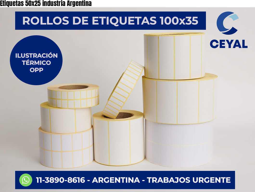 Etiquetas 50x25 industria Argentina