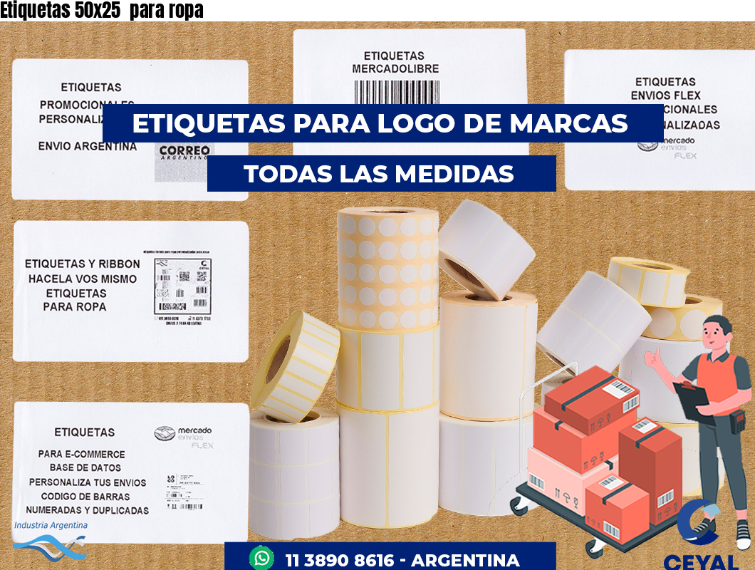 Etiquetas 50x25 para ropa