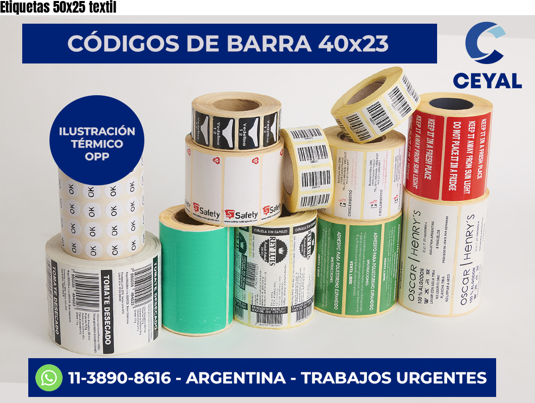Etiquetas 50×25 textil