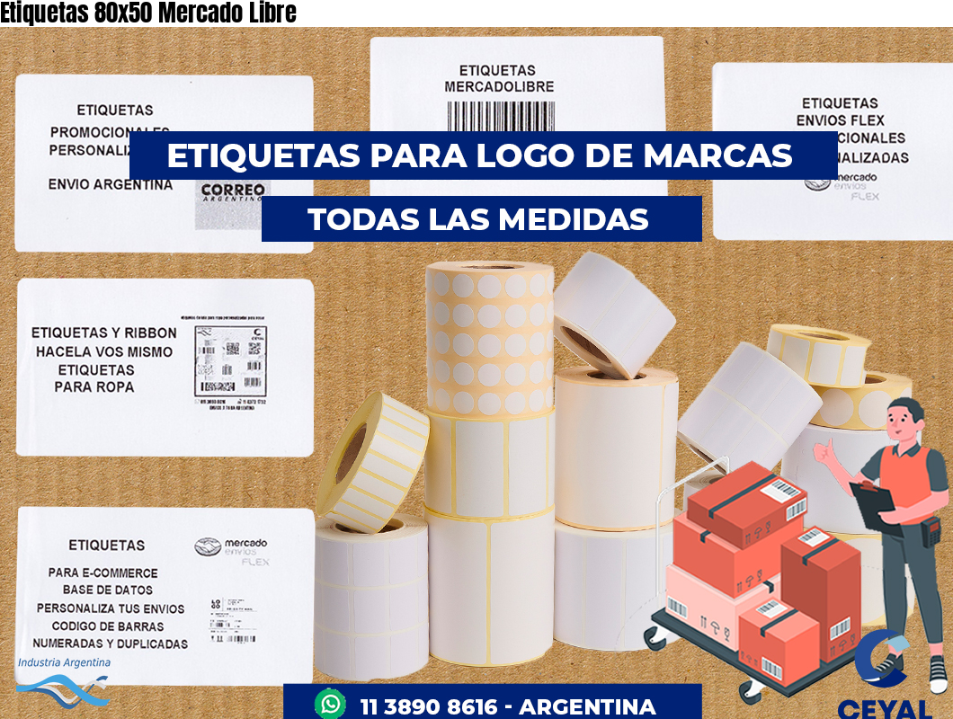 Etiquetas 80x50 Mercado Libre