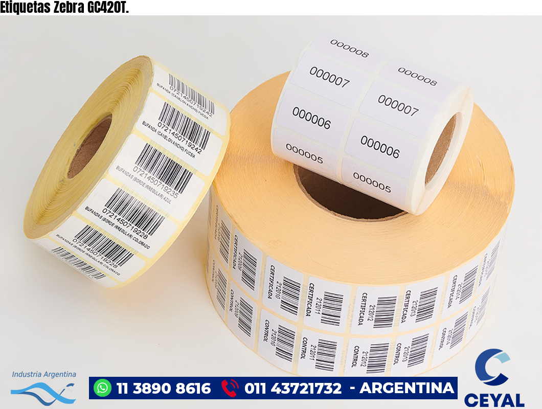 Etiquetas Zebra GC420T.