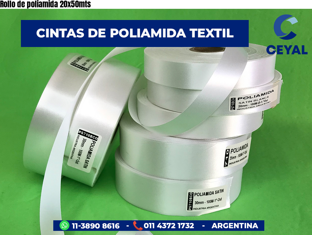 Rollo de poliamida 20x50mts