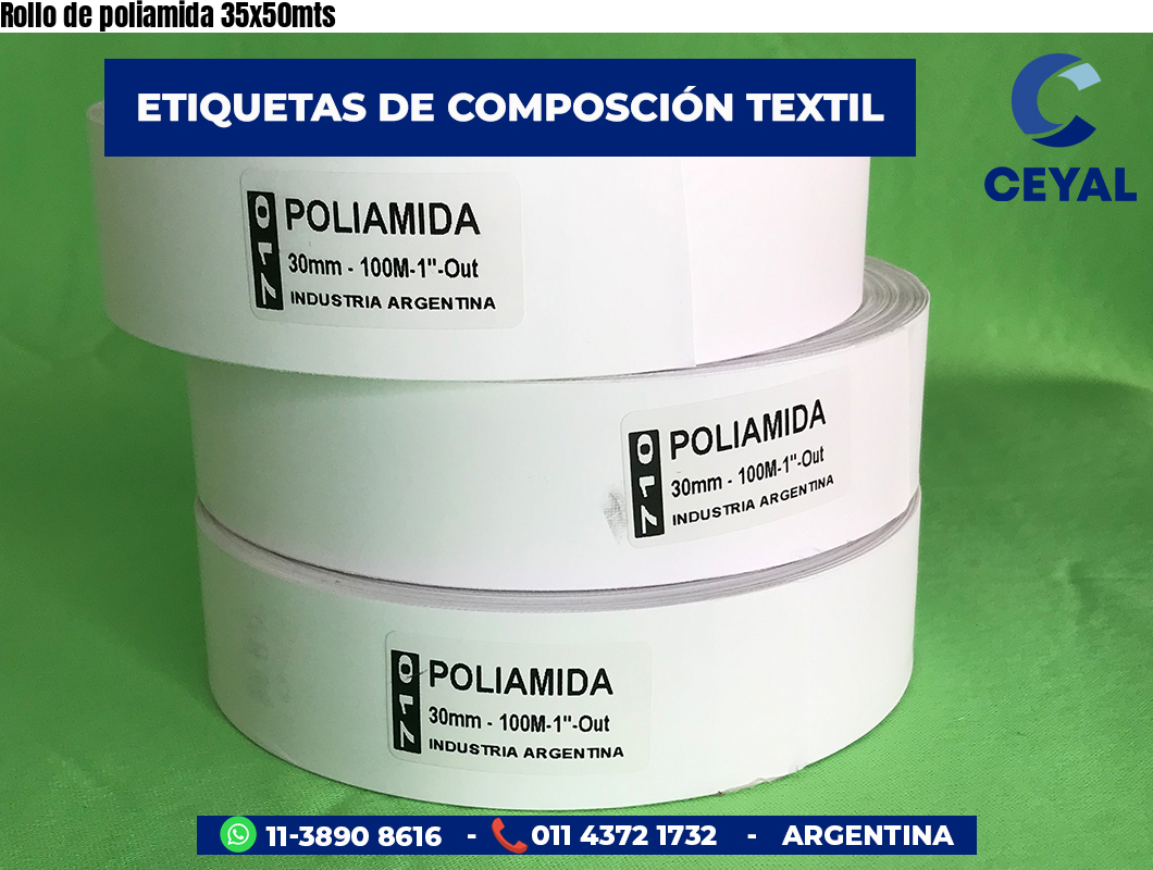 Rollo de poliamida 35x50mts