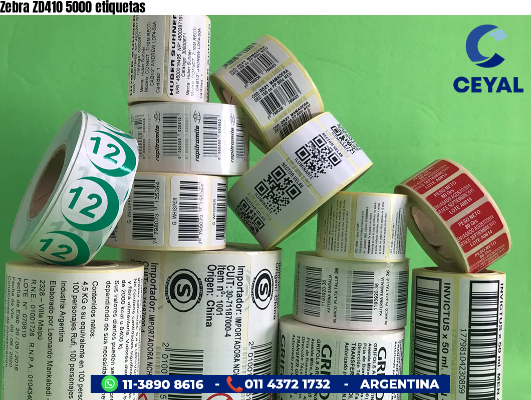 Zebra ZD410 5000 etiquetas