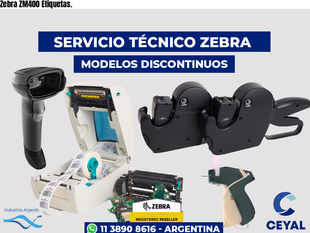 Zebra ZM400 Etiquetas.