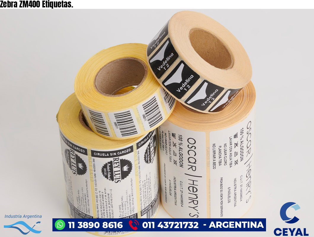 Zebra ZM400 Etiquetas.