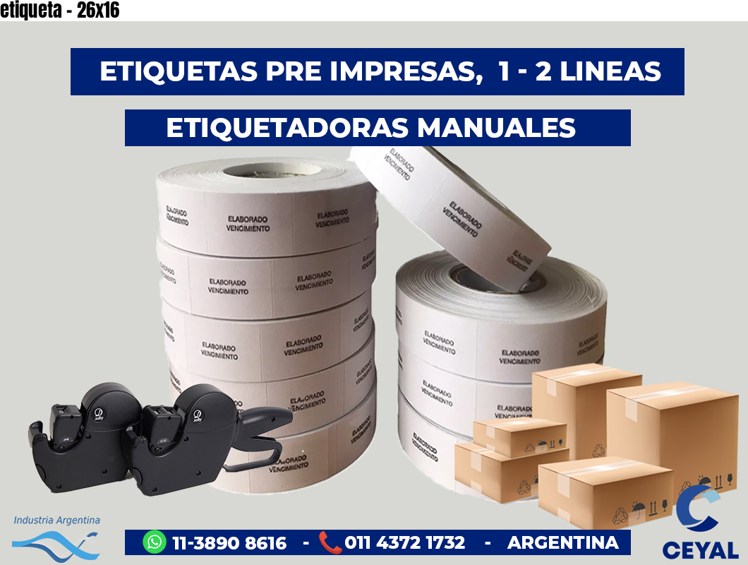 etiqueta - 26x16