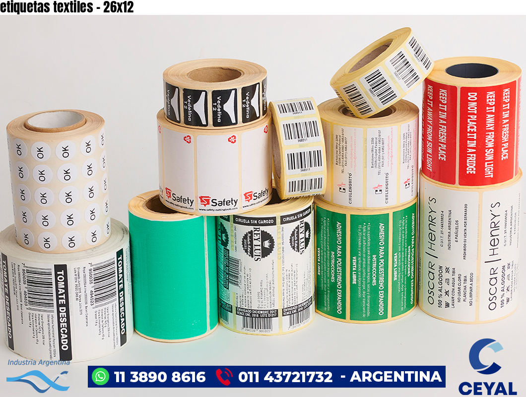 etiquetas textiles - 26x12