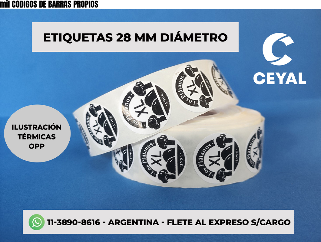 mil CÓDIGOS DE BARRAS PROPIOS