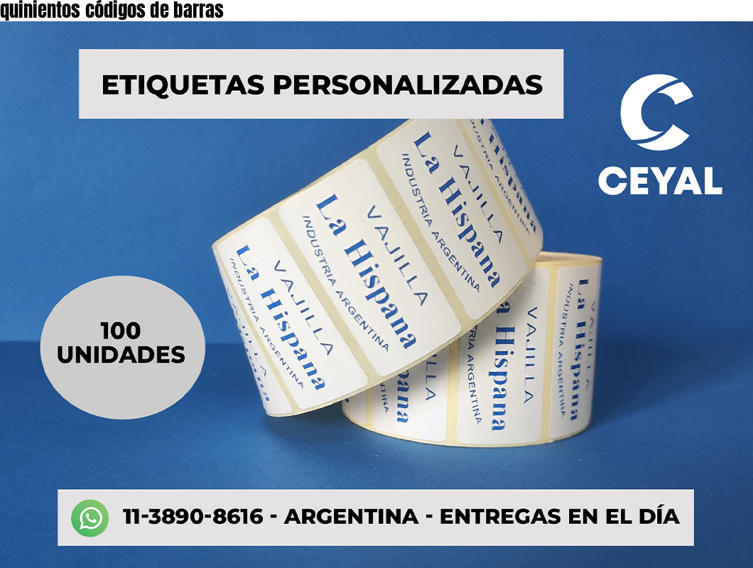 quinientos códigos de barras