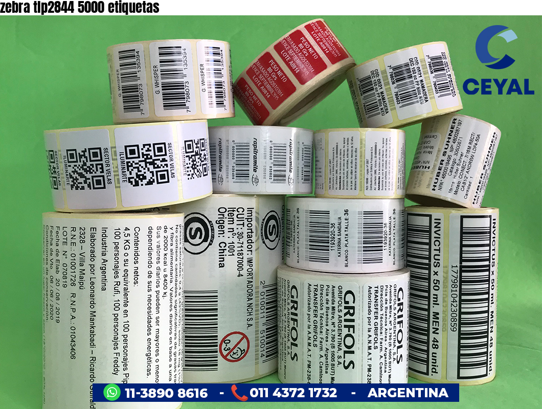 zebra tlp2844 5000 etiquetas