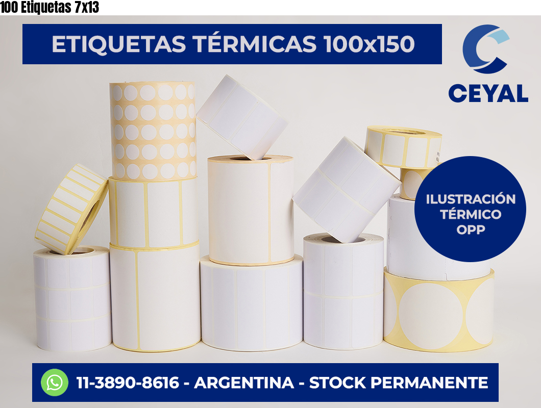 100 Etiquetas 7×13