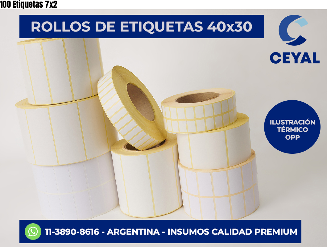 100 Etiquetas 7×2