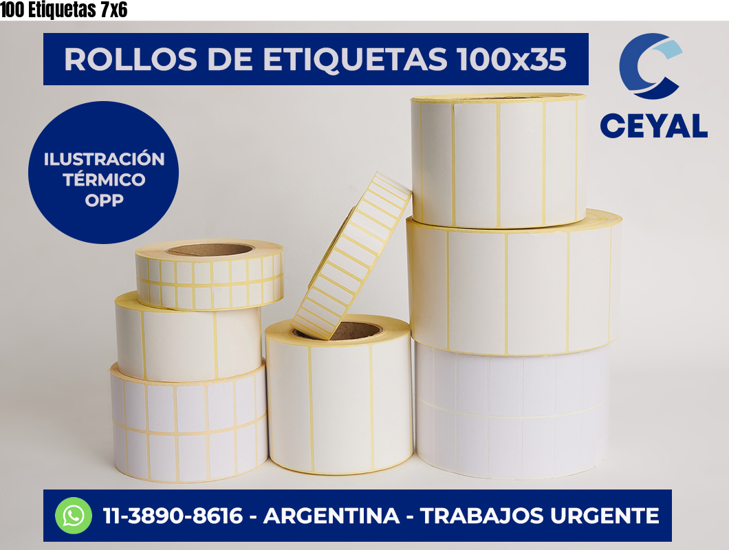 100 Etiquetas 7×6