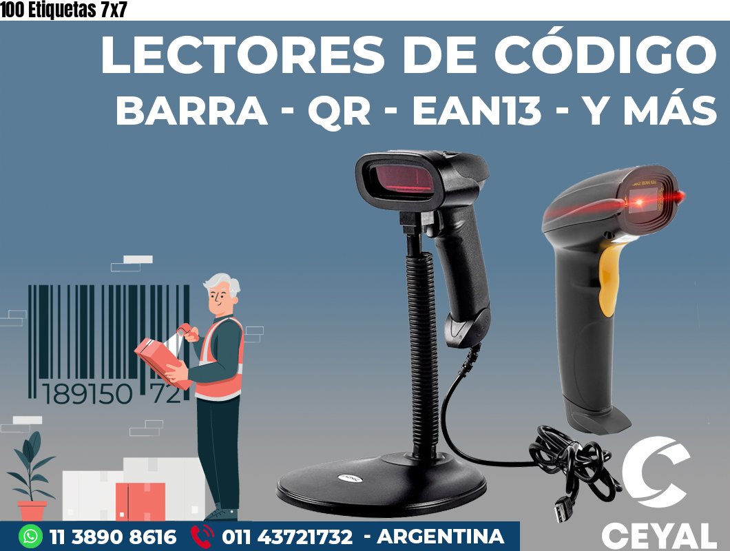 100 Etiquetas 7x7