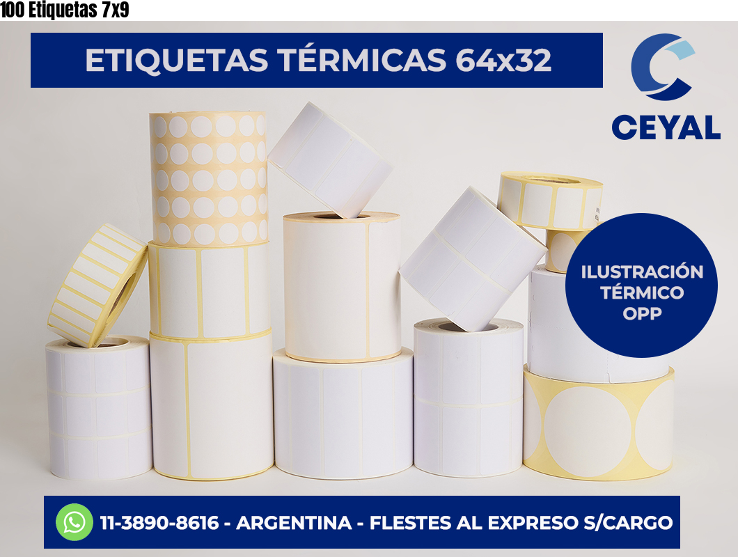 100 Etiquetas 7×9