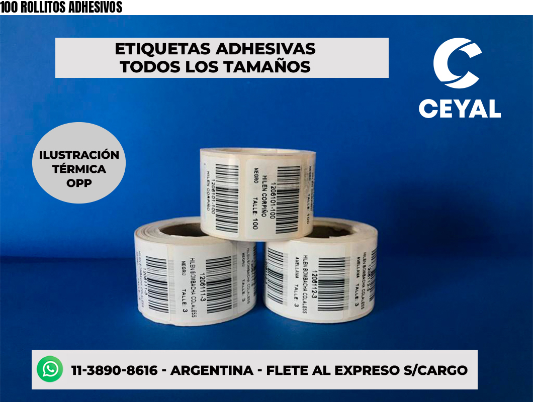 100 ROLLITOS ADHESIVOS