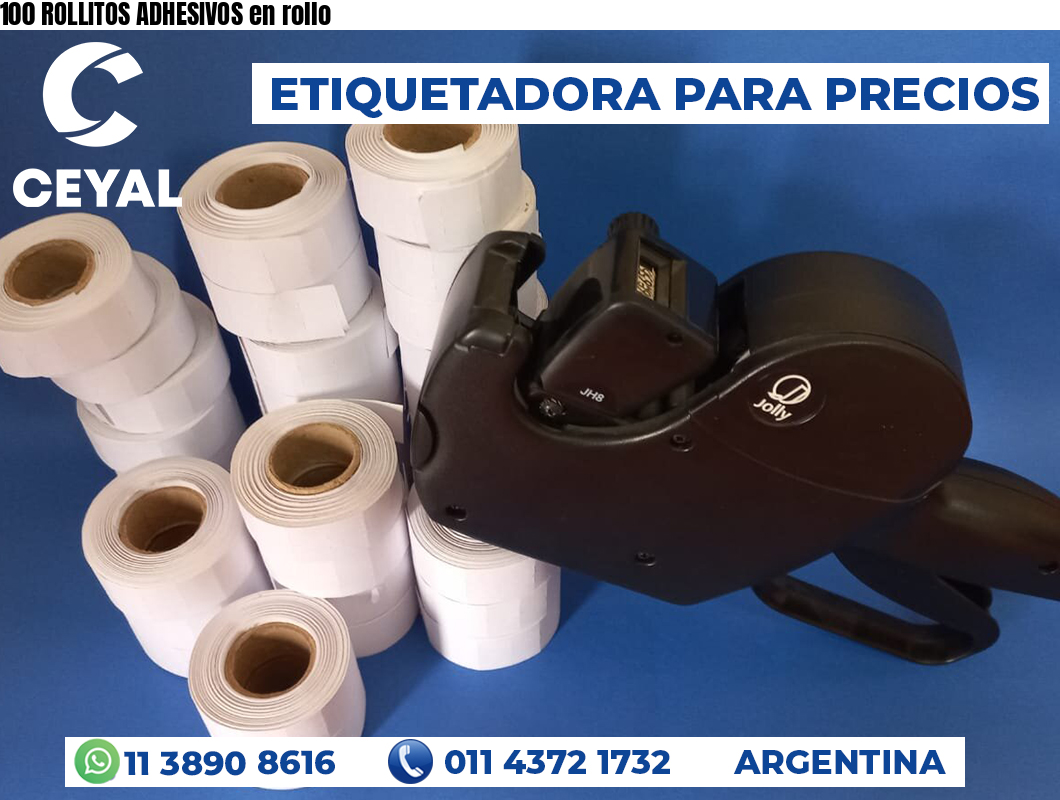 100 ROLLITOS ADHESIVOS en rollo
