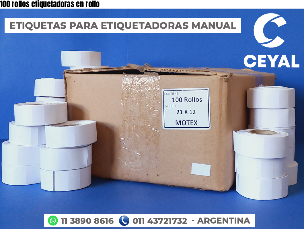 100 rollos etiquetadoras en rollo