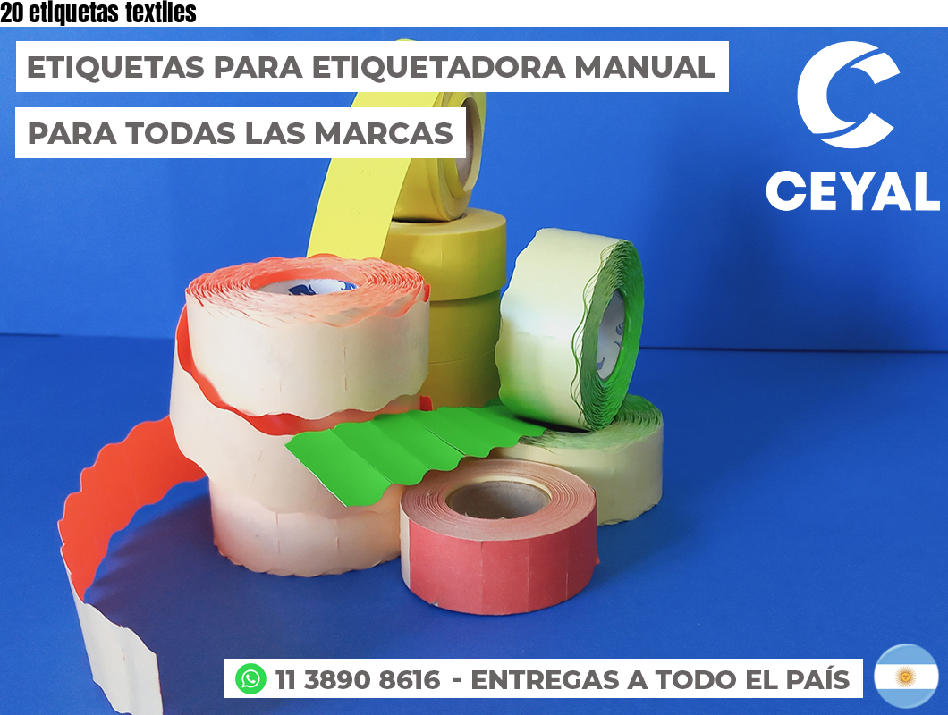 20 etiquetas textiles