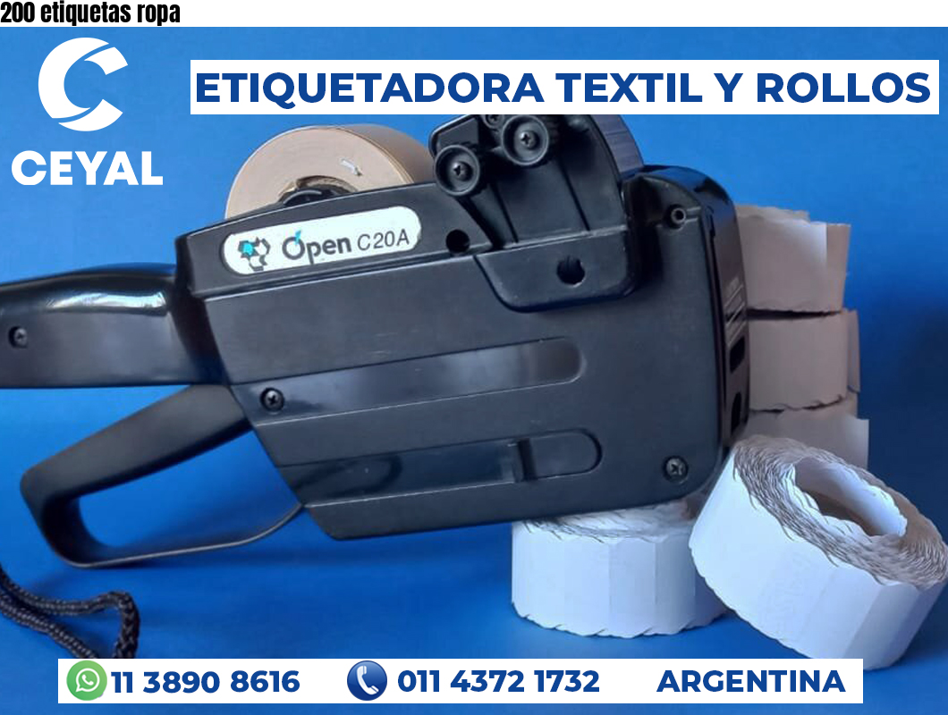 200 etiquetas ropa